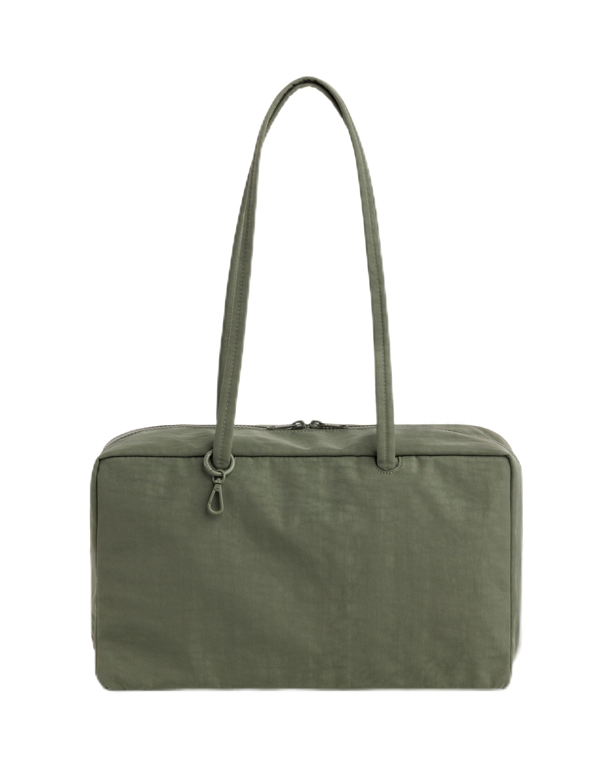BAGGU Medium Nylon Bowler Bag, Caper, M, Caper