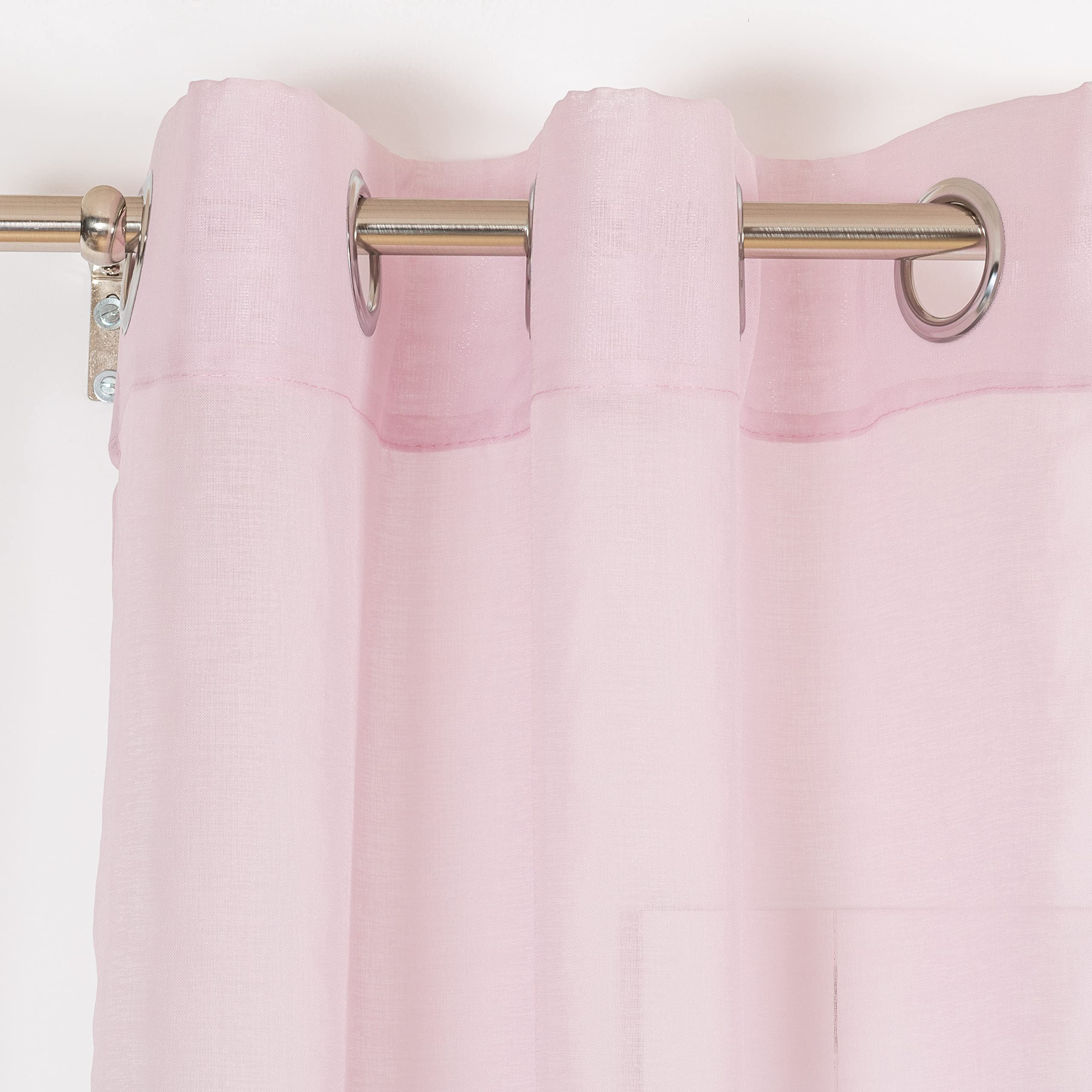 TRAMAS+ Cortinas Visillo Semitransparente para Salón y Dormitorio con Ojales, 140x260cm, 1 Pieza, Dormitorio, Infantil, Juvenil y Adulto y Comedor –Molly Malva