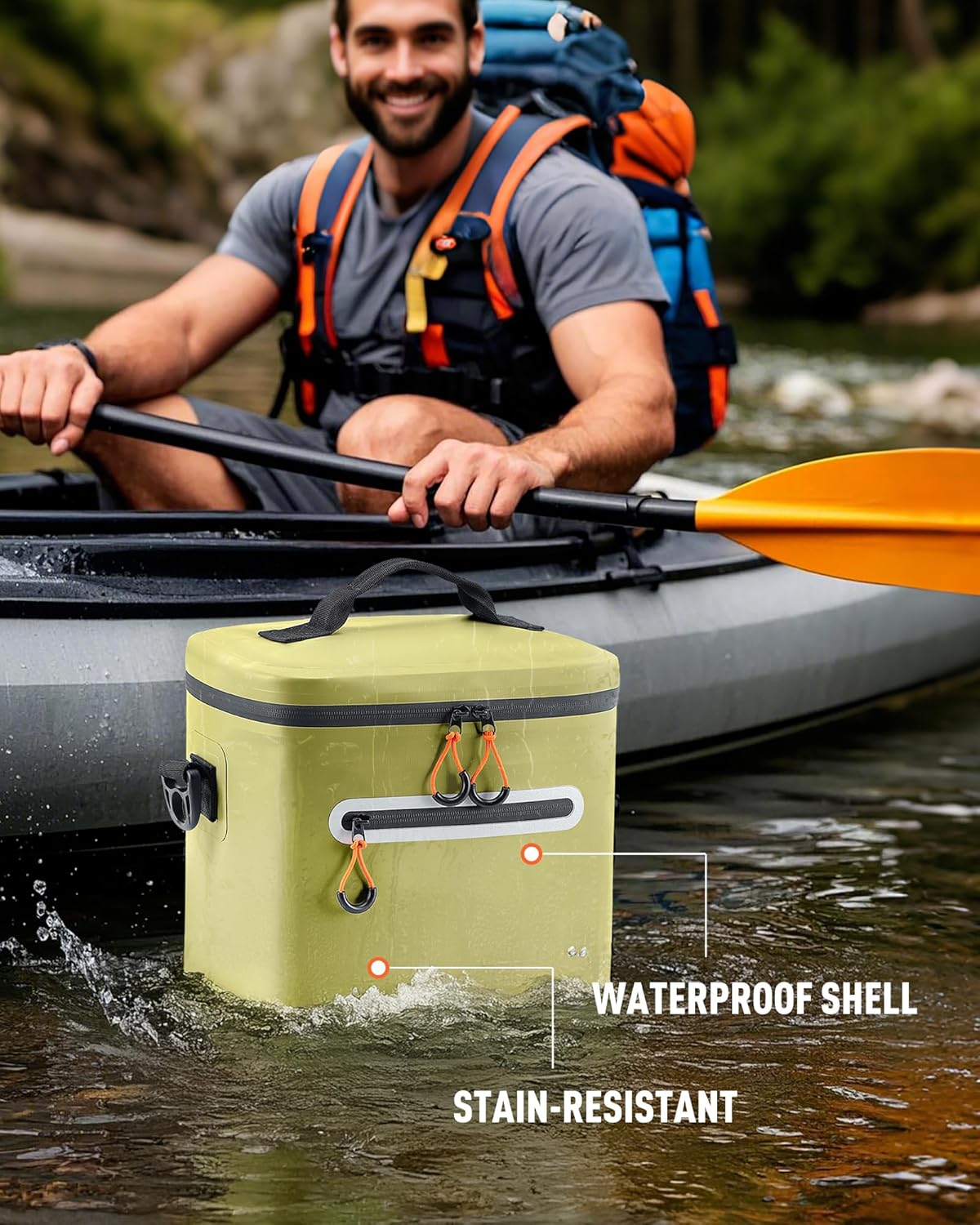 Soft-Sided Cooler Bag, 7/16/30 Can Insulated Lunch Box, Waterproof, Leak-Proof, Portable Lunch Bag for Work, Beach, Drink, Travel, Camping, Picnic - Image 5