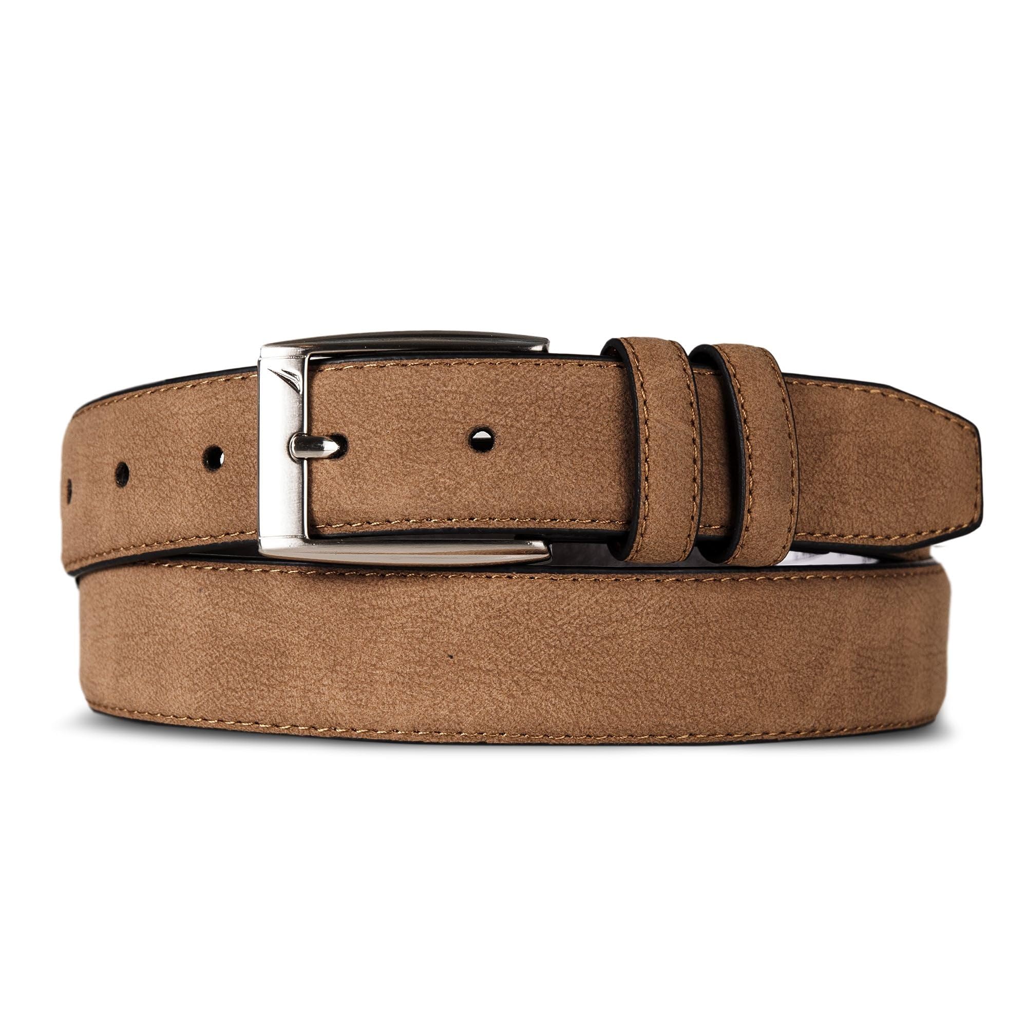Nautica Men's Casual Leather Belt | Everyday | Classic | Pants | Jeans | Khakis | Chinos | Metal Buckle