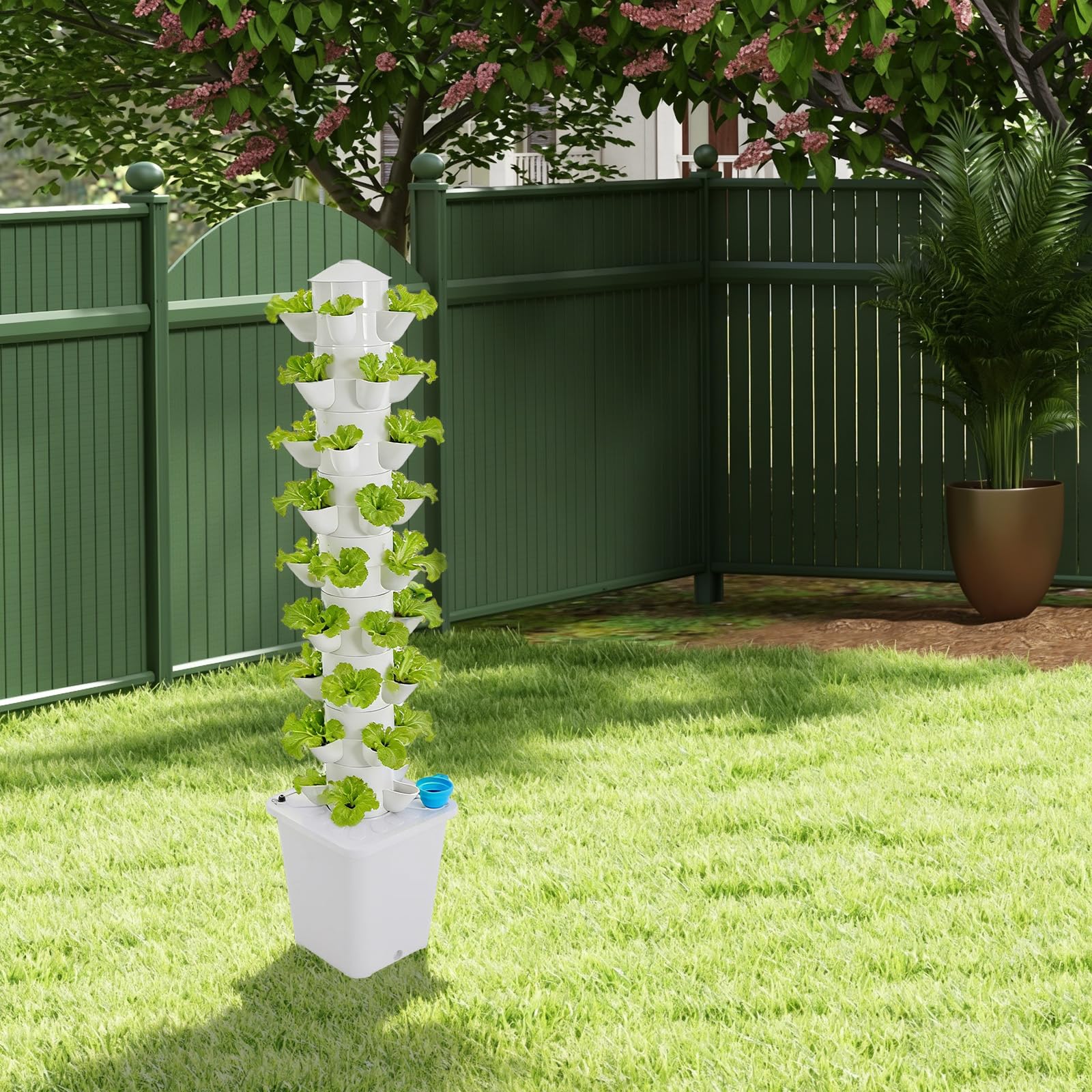 Potager Hydroponique Vertical, 45 Plants PP, Jardin Intérieur Maison