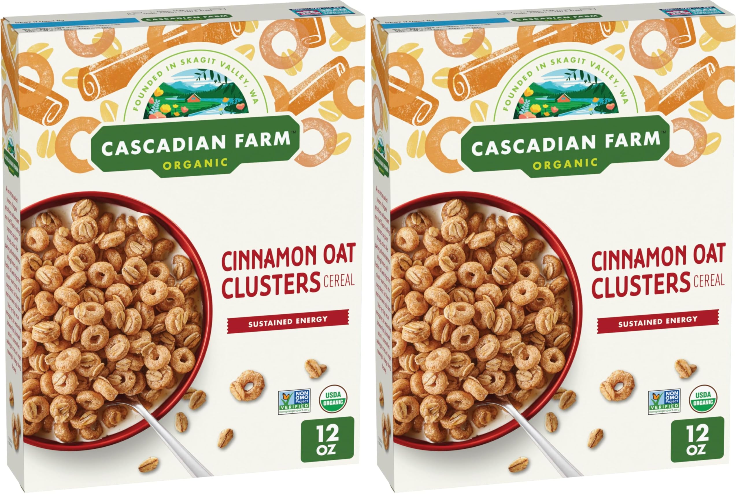 FR カルミナ オーディア 各1枚 Amazon.com: Cascadian Farm Organic Cinnamon Oat Clusters Cereal