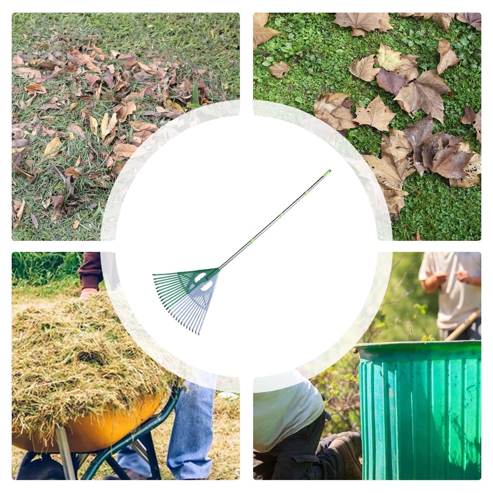 Rastrello Per Foglie Da Giardino Attrezzo rastrellante testa larga manico | Rastrello da prato per foglie ed Per Cortile, , Arbusti, Detriti, Aghi Di Pino, , Prato, Paesaggio, Aut