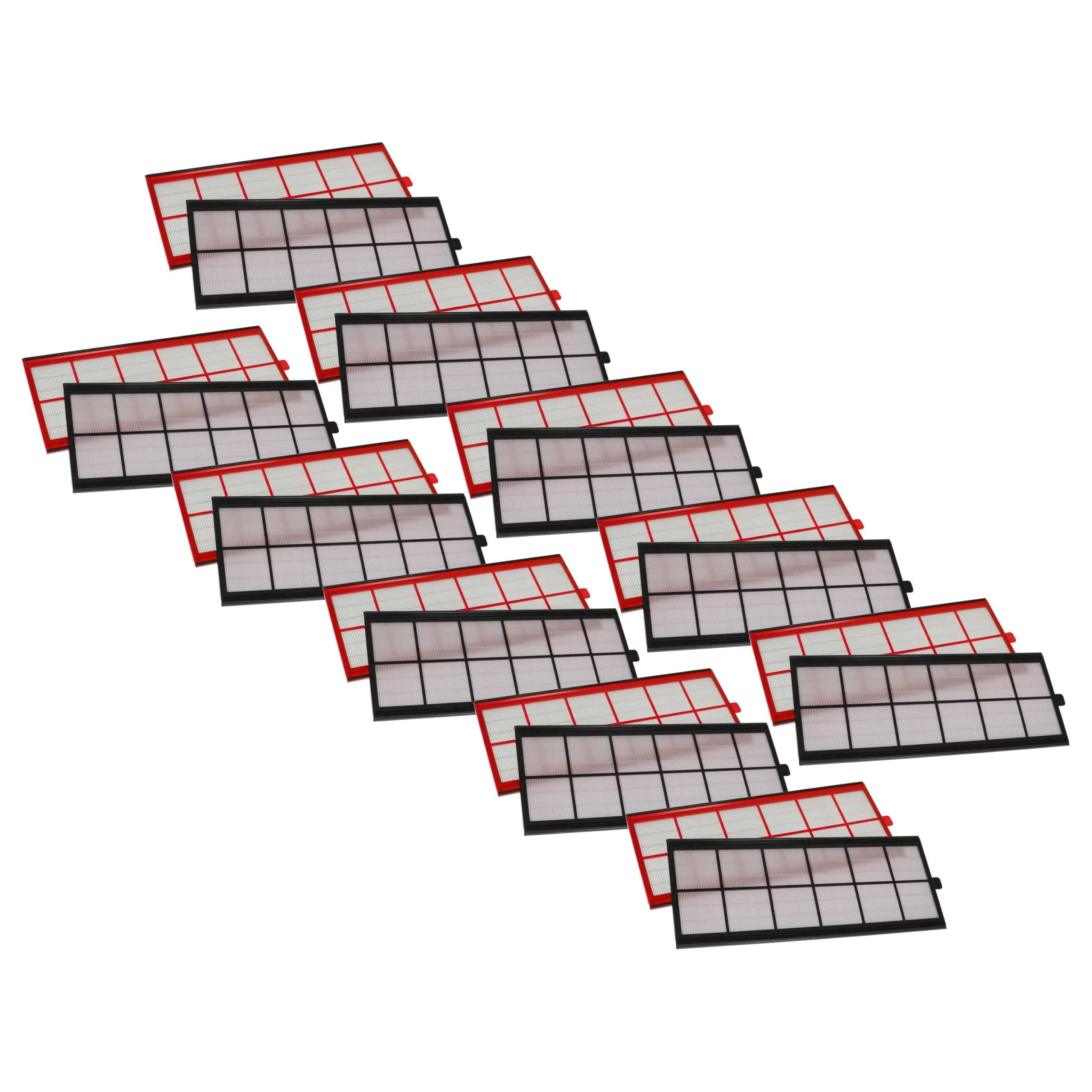 vhbw Set filtros compatible con Wernig ComfoAir 550 | 350 unidad ventilación - G4 / F7 20 uds., 50 x 17 x 1 cm, blanco / rojo / negro