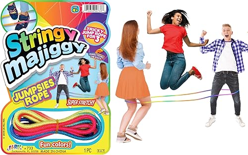 Cuerda de saltar china elástica larga para niños (1 cuerda de saltar de tobillo). Equipo de PE para escuela primaria y patio de recreo. Ejercicio