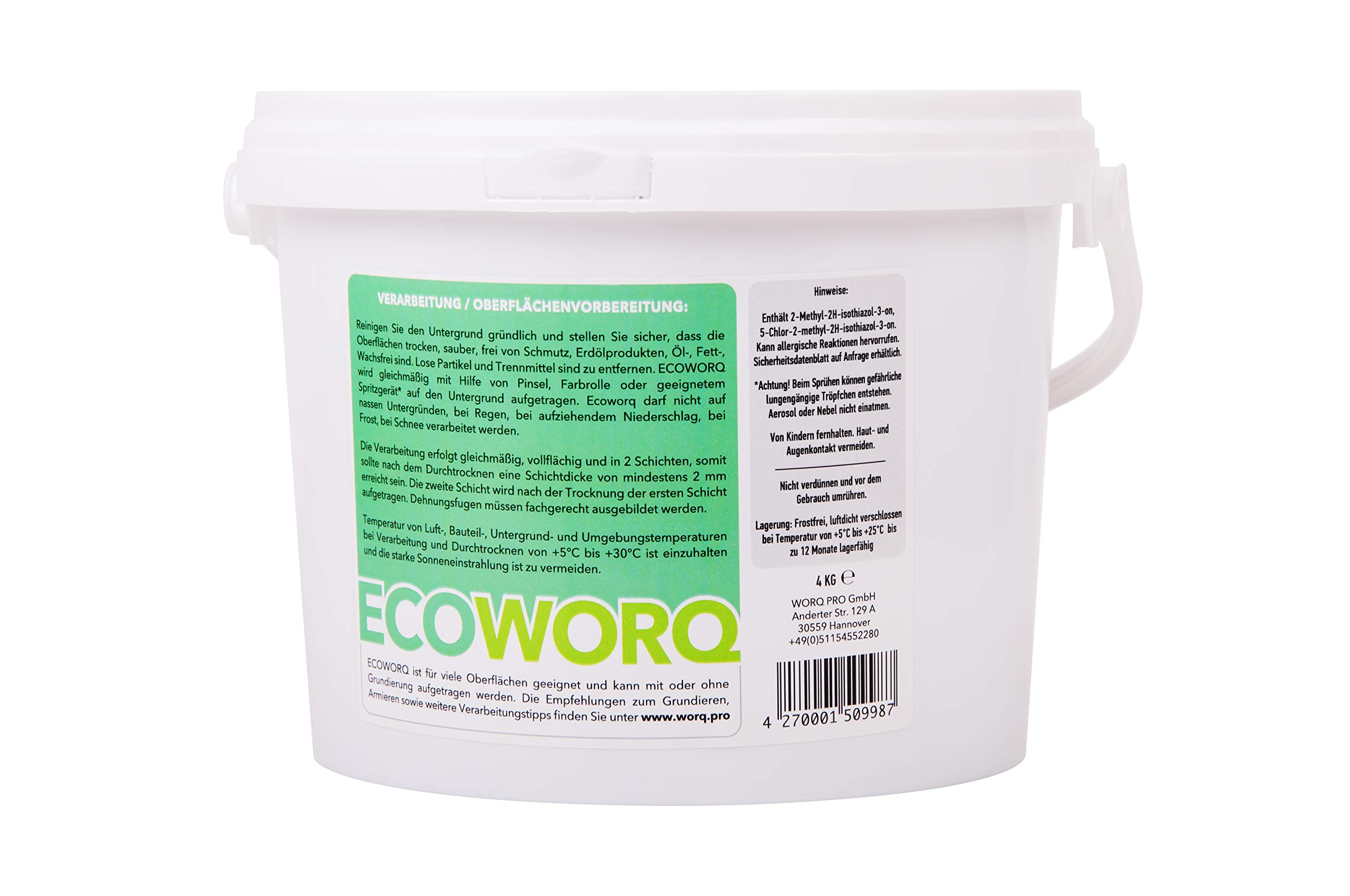 ECOWORQ Dachbeschichtung, Flüssigfolie, Dachabdichtung, Flüssigkunstoff, Teressenboden, Balkon Abdichtung