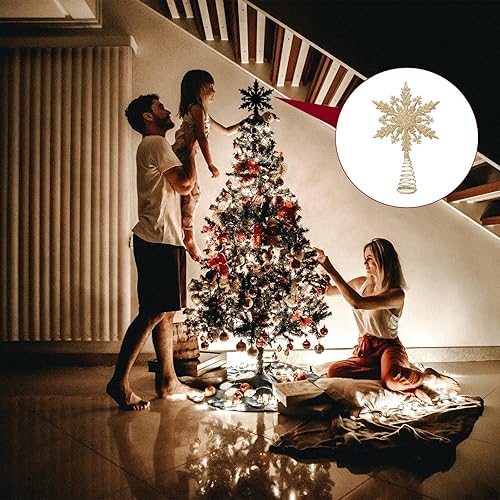 Miniatura 6 de Decoración de estrella para árbol de Navidad, decoración de árbol de Navidad, decoración de árbol de Navidad con purpurina, diseño único de estrella