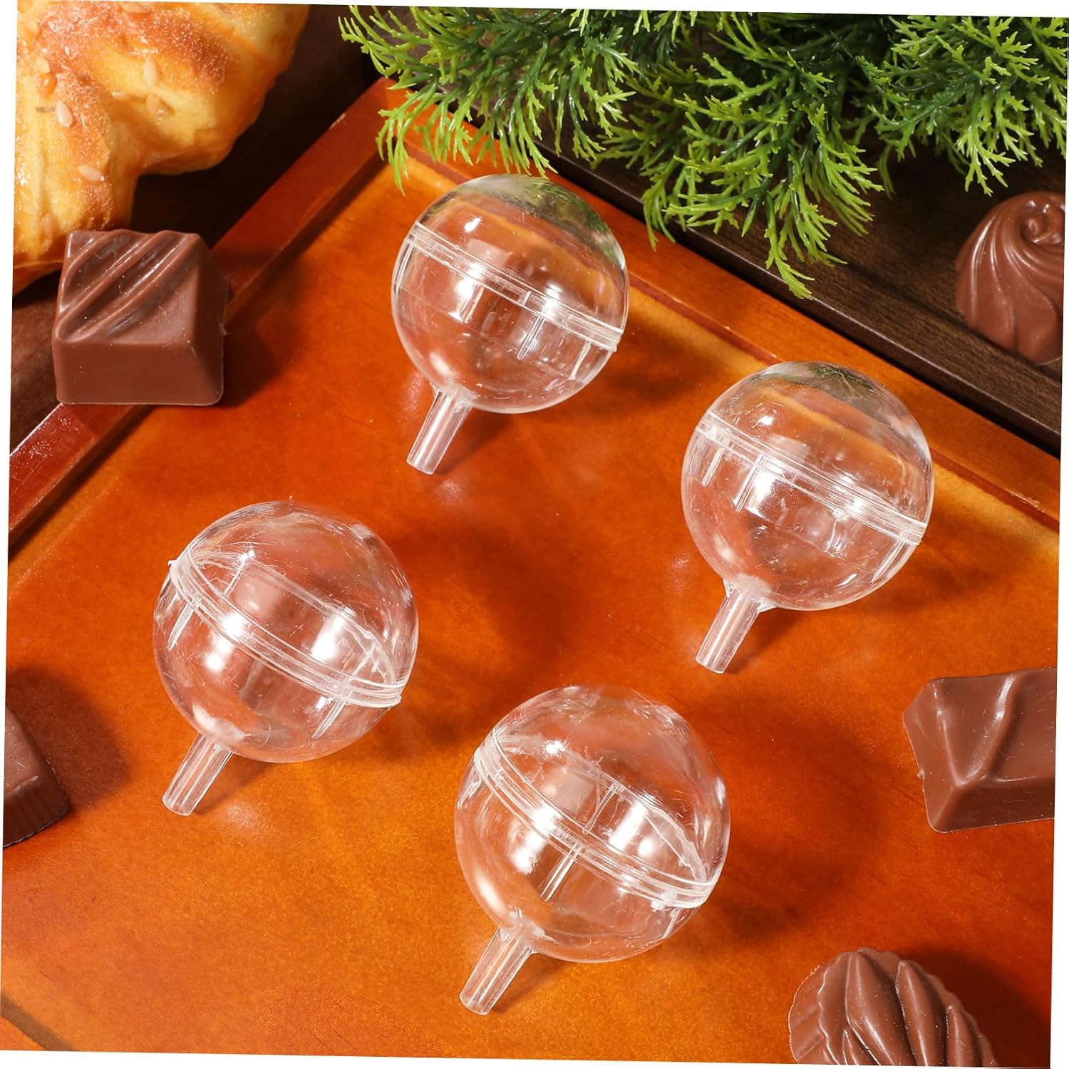 SKISUNO 80Pcs Transparent Chocolate Bouquet Holders Versatile Truffle Chocolate Cups for Candy Packaging Candy Bouquet Wrappers Easy Assembly for Unique and Occasions