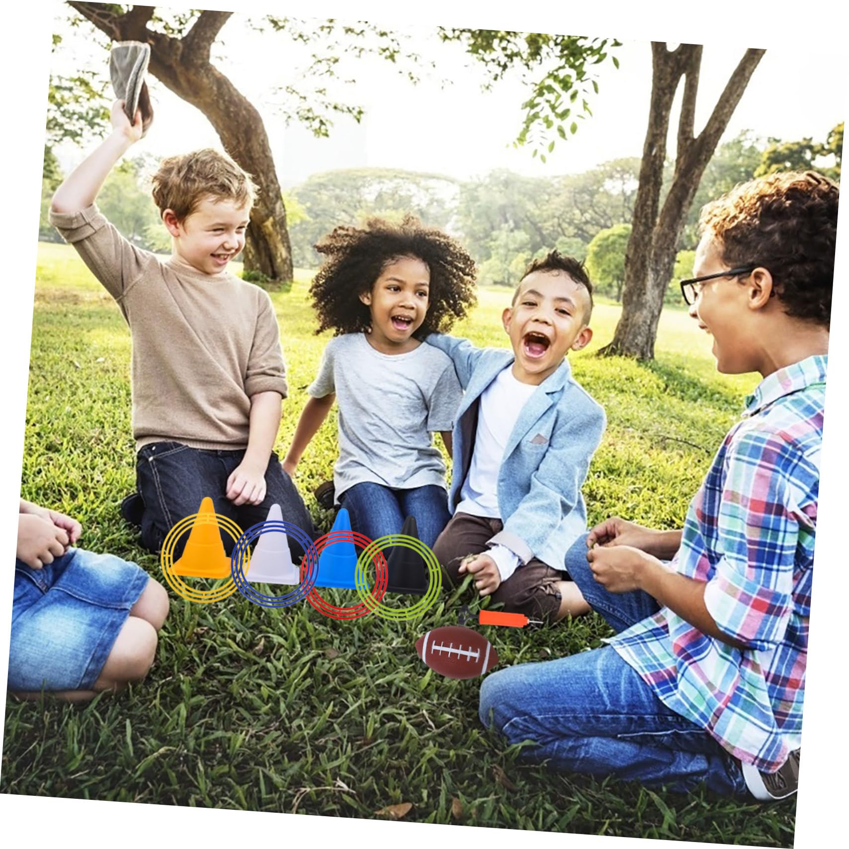 VANZACK 1 Set Outdoor Toss Rings Game Fun Family Activity for Concentration Coordination Training Safe Material for Backyard Parties Playdates