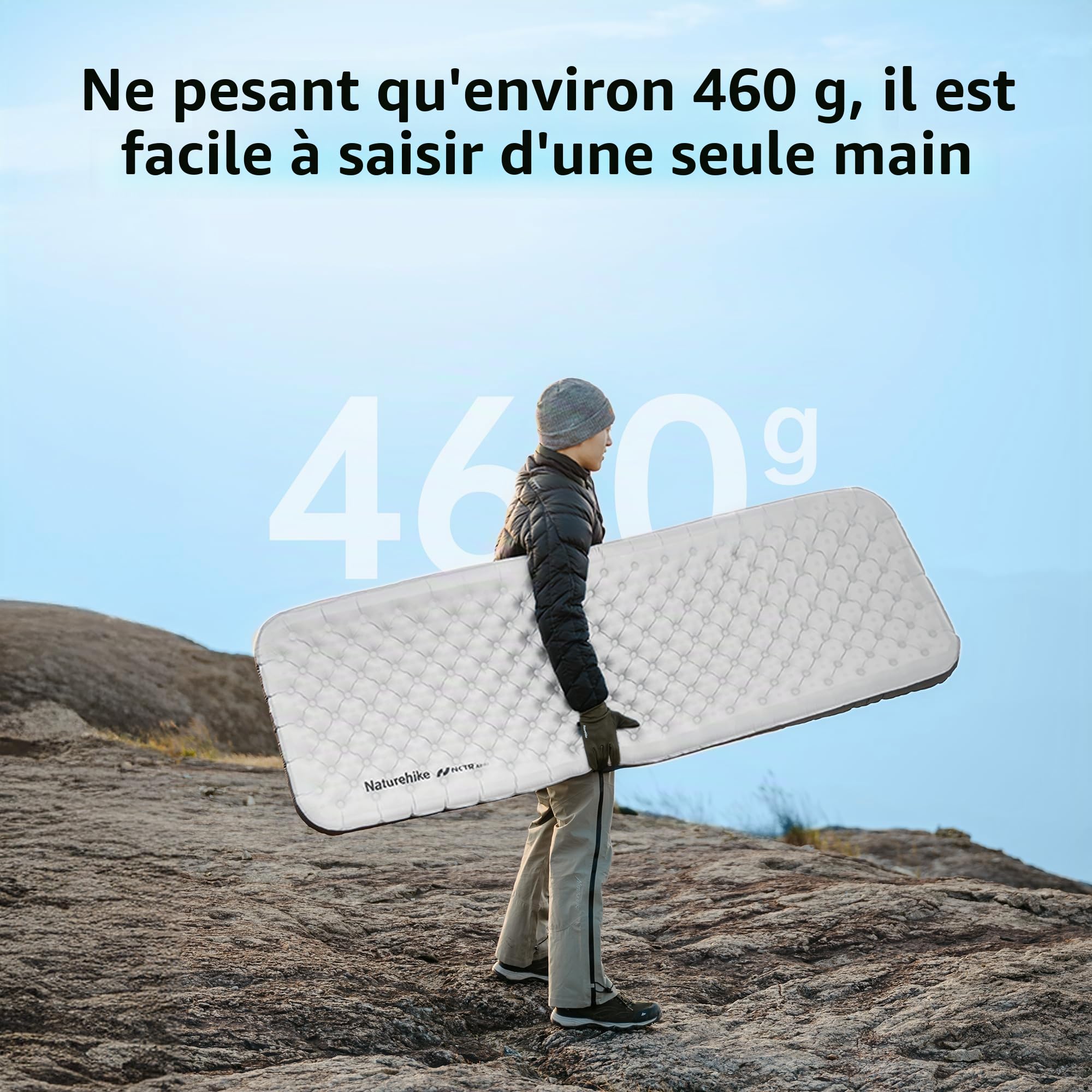 Naturehike Auto-gonflant 6.5R Valeur Matelas de Camping Tapis de Camping Gonflable Matelas Gonflable Portable pour Dormir Seul pour Le Trekking La Randonnée L'alpinisme Le Backpacking Le Plein Air