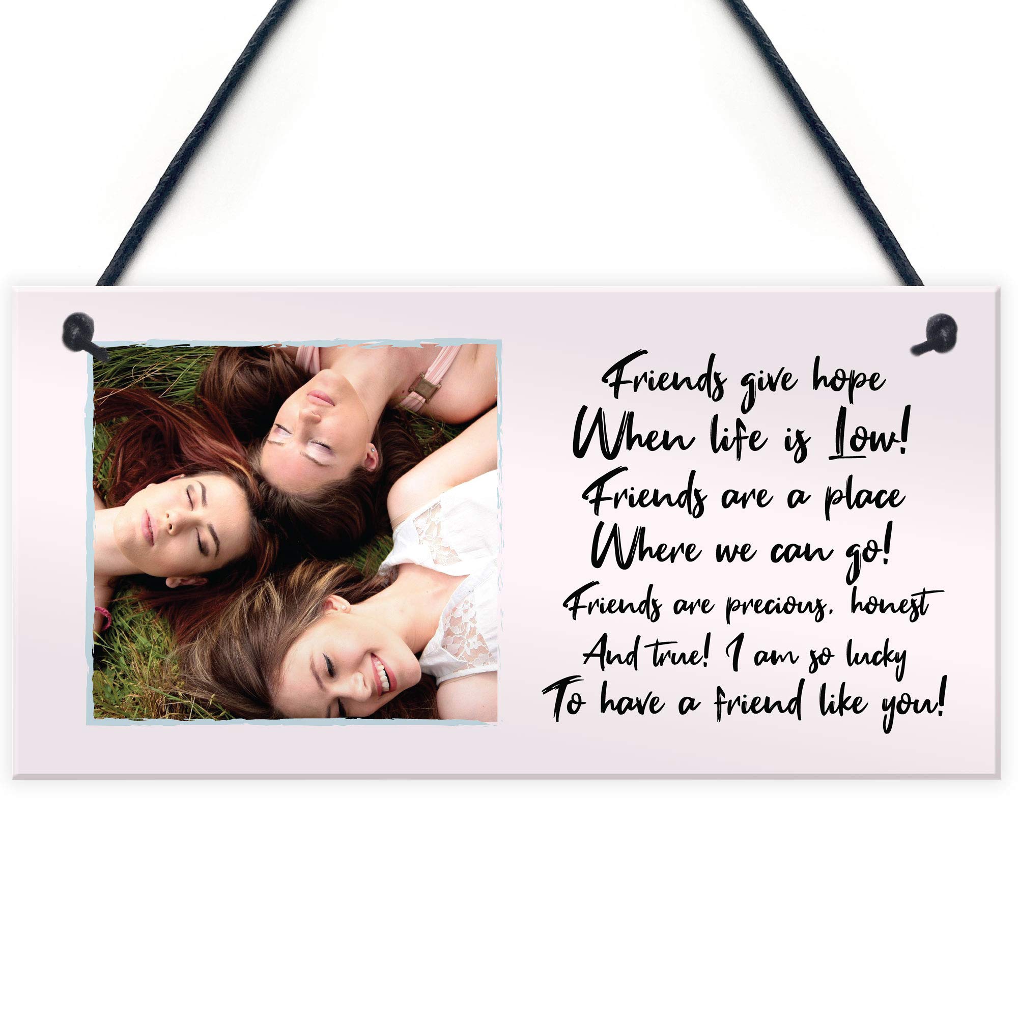 Personalised Best Friend Birthday Christmas Gift Photo Plaque Thank You Gift For Her