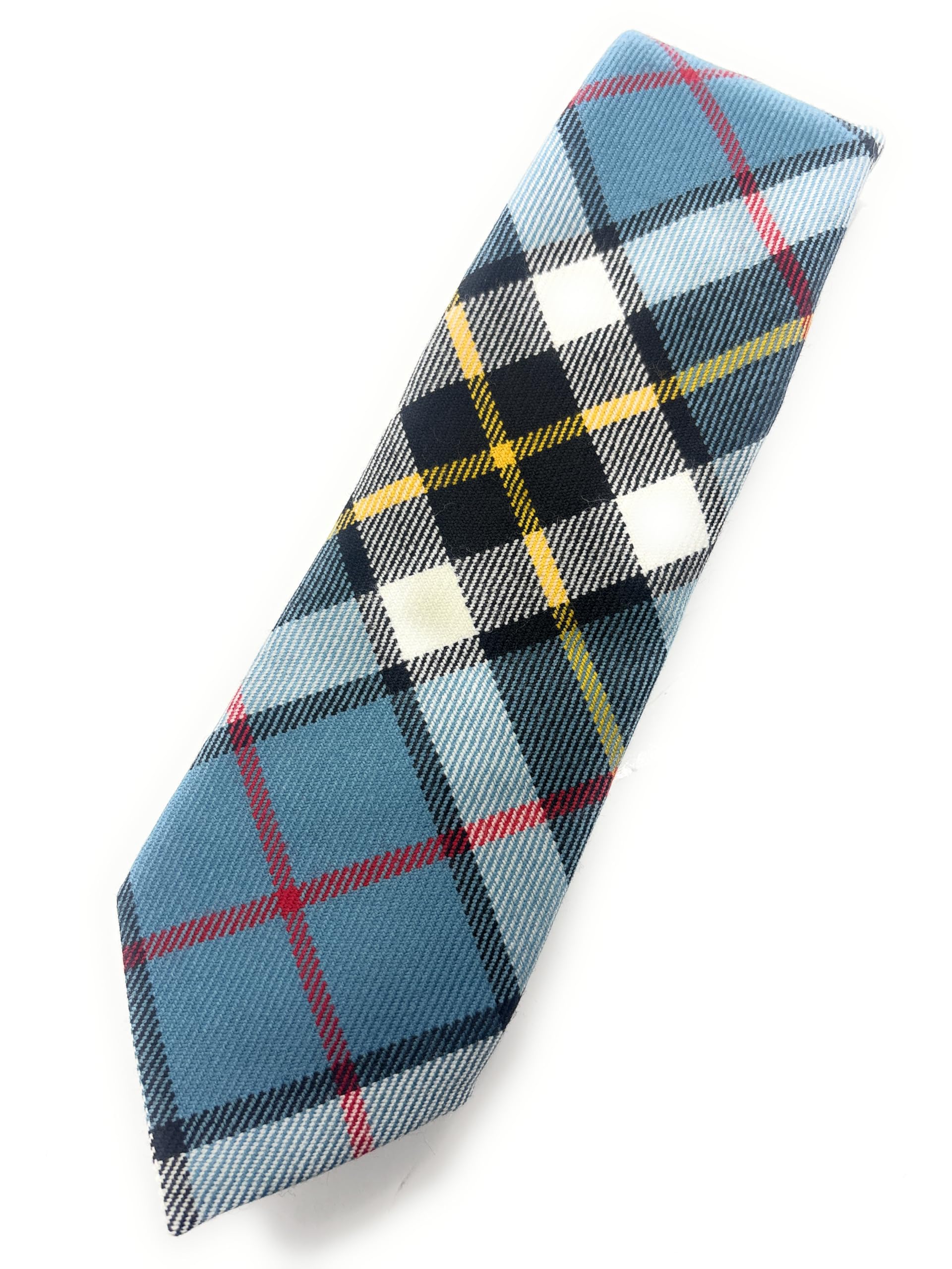 Pure Wool Scottish Tartan Necktie Available in Various Tartans - Made in Scotland (Thomson Blue)