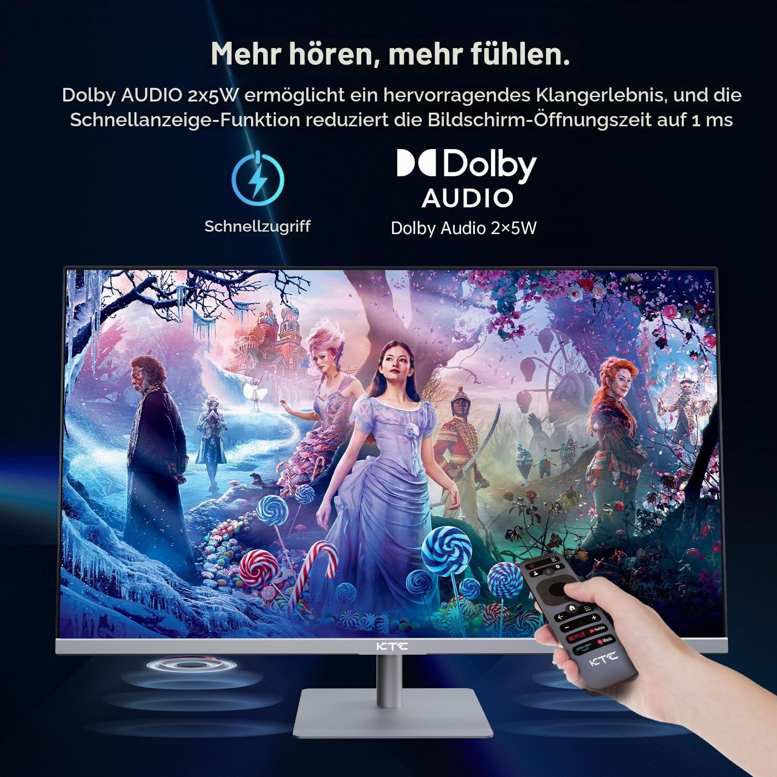 KTC 32 Zoll Smart Monitor, 4K UHD Display 3840×2160 60Hz, Smart