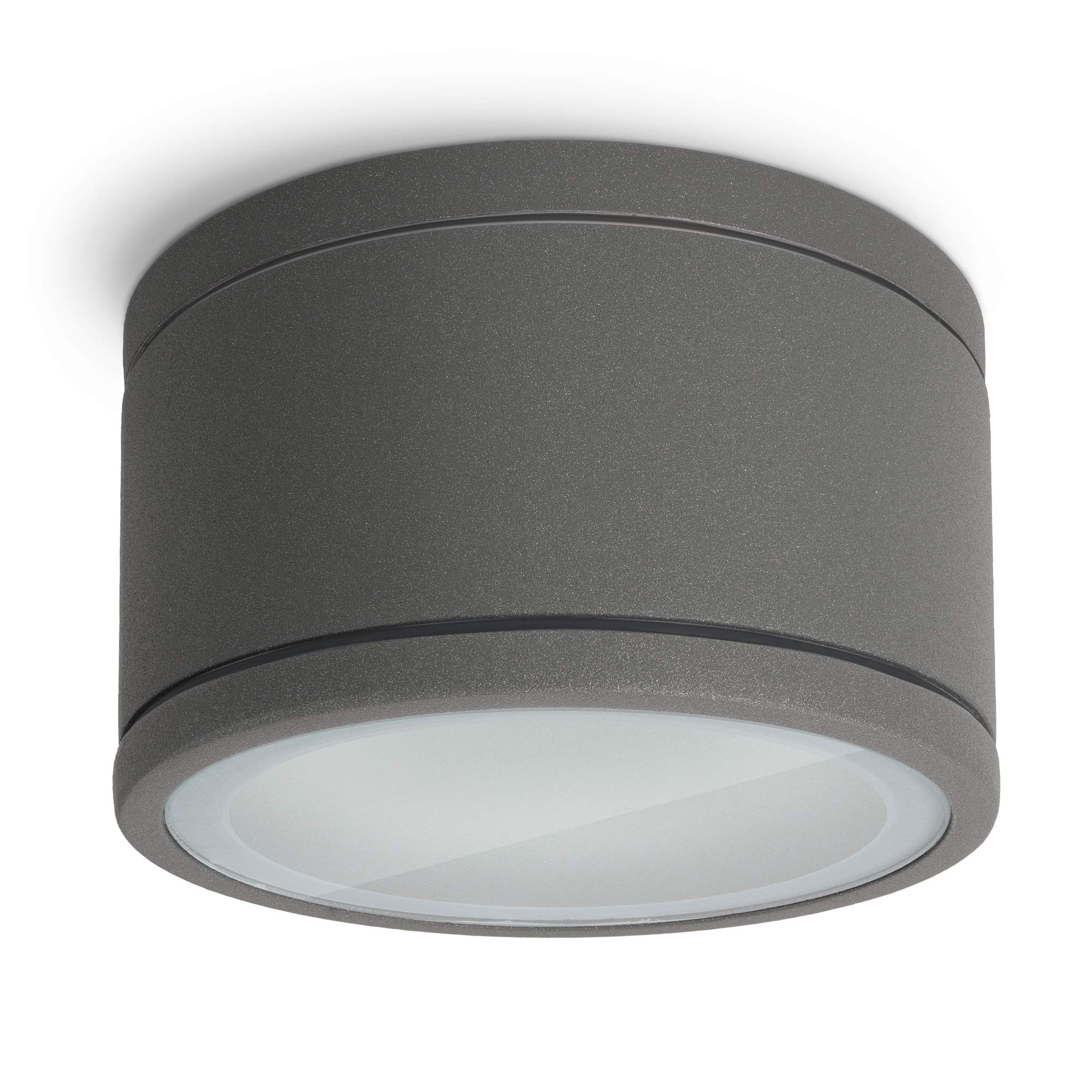 SSC-LUXon 4er Pack CELI-WX Aufbaustrahler 230V für Bad & Außen IP44 inkl. LED GX53 5W warmweiß - Badstrahler anthrazit rund