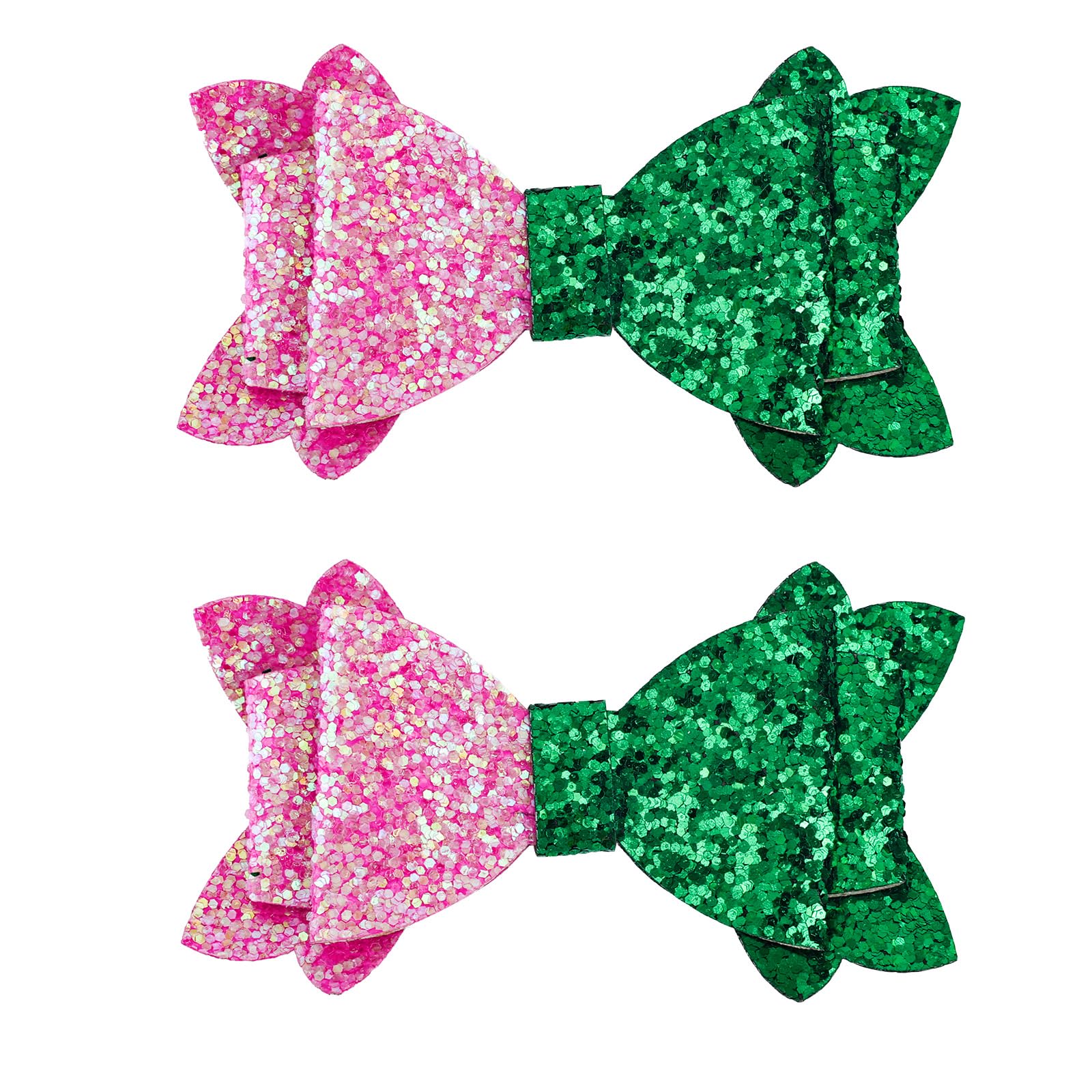 2pcs Bows Hair Accessories, Cute Glitter Hair Bows Clips Fan Gifts Halloween Outfit Accessory for Girls Favors