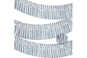 3 Pack 10ft Shimmering Silver Tinsel Garland