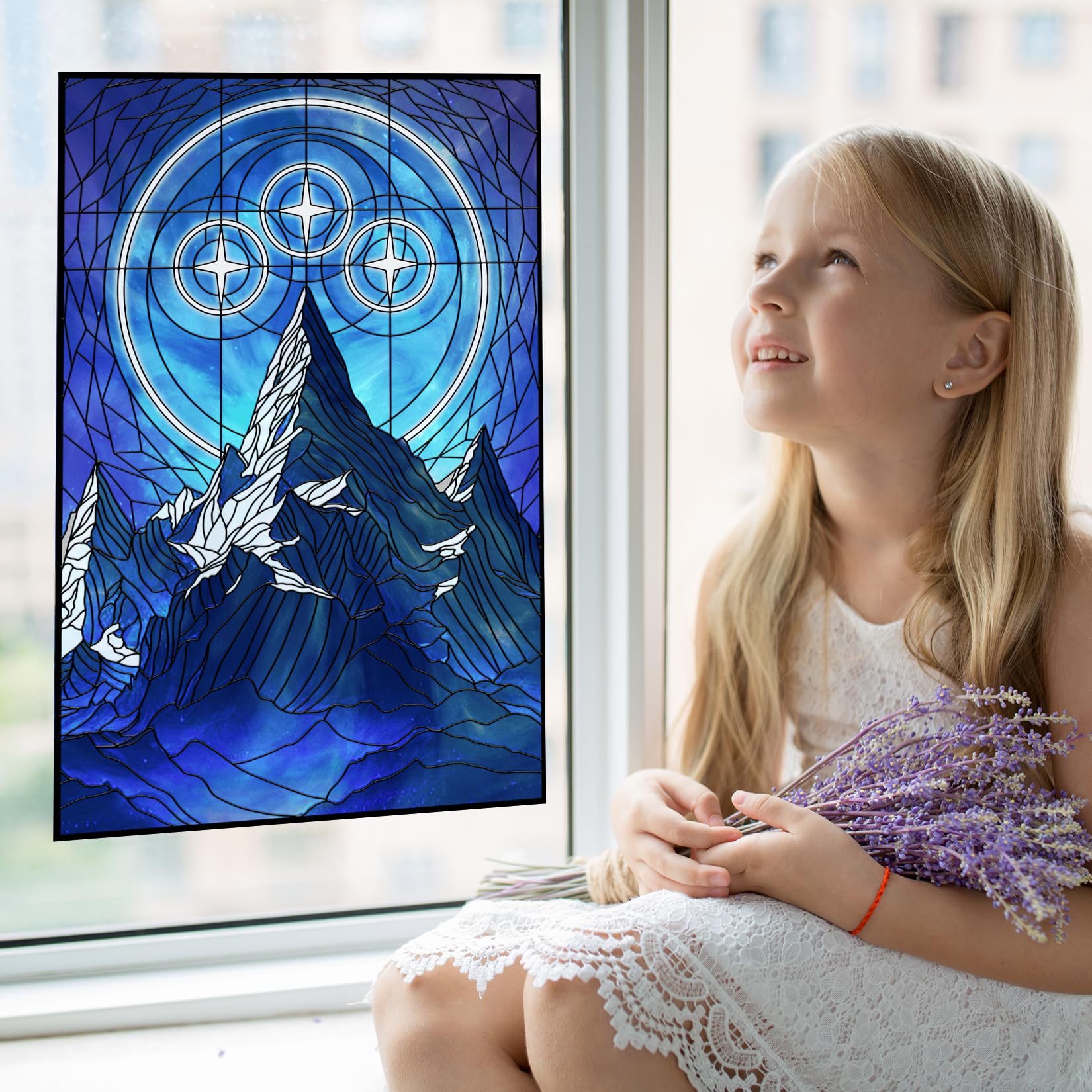ACOTAR Velaris Mountains Stained Glass Window Film (24
