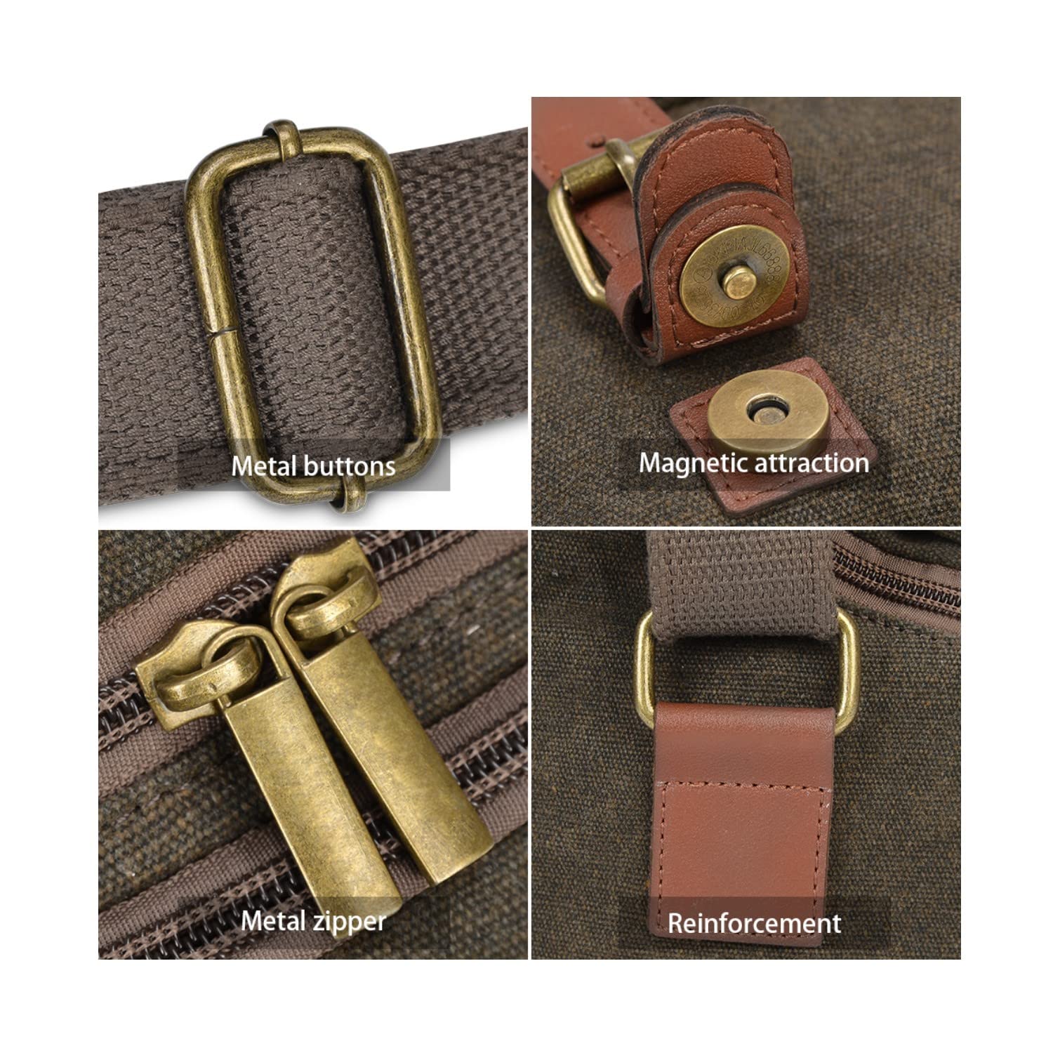 Borsa a tracolla in tela marrone retrò impermeabile antifurto borsa a tracolla 2 modi per utilizzare borsa a tracolla esterna o borsa per Sony Alpha A6600 A6500 A6400 A6300 A6000 A5100 A5000