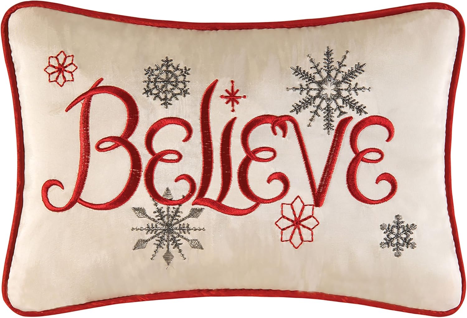 C&F Home Believe Embroidered Petite Pillow 8 x 12 Red