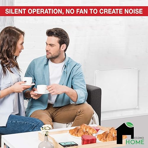 Miniatura 7 de EconoHome Panel de calentador de espacio de montaje en pared, con termostato y cubierta de protección de calor, calentador de convección de 400 W,