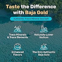 Vista 3 de Baja Gold Sal marina mineral - Recomendada por Gary Brecka - Sal auténtica de grano fino para cocinar y hornear Sal natural de Baja para usos