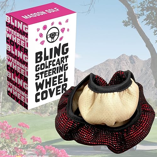 Miniatura 6 de Funda universal para volante de carrito de golf con diamantes de imitación de diamantes de imitación coloridos para automóvil, Yahama, EZGO, funda