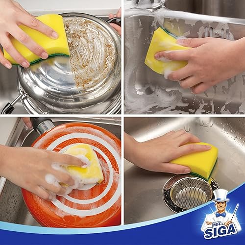 Miniatura 4 de MRSIGA Esponja de limpieza resistente 24 unidades tamaño 43 x 28 x 12in 43 x 28 x 12 pulgadas