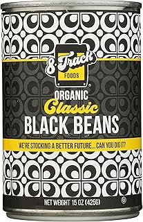 8 Track Foods Organic Classic Black Beans, 15 Oz