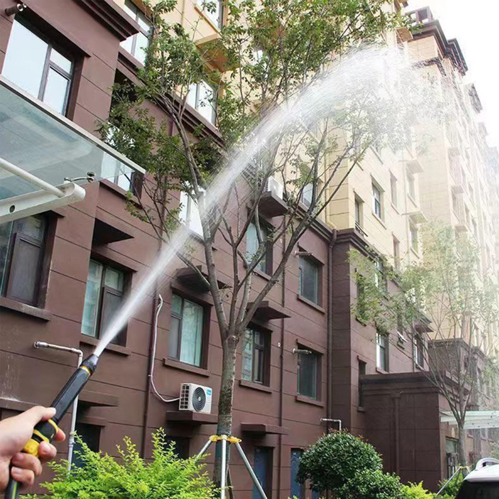 Boquilla de Agua Alta Presión para Manguera, 3 Modos Agua, Boquilla Latón | Chorro Recto, Abanico y Ducha, 3 Conectores Universales, para Lavado de Coches, Jardinería, Limpieza de Patios