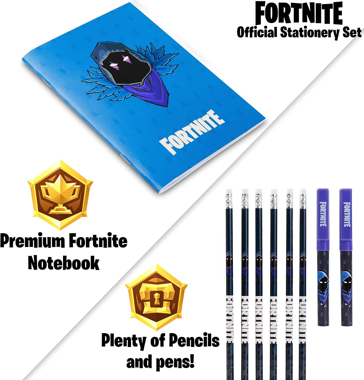 Buy Fortnite Stationery Set Back To School Supplies Pencil Case Set A6 Notebook Fortnite Merchandise Raven Online In Uk B08zjmkp9g