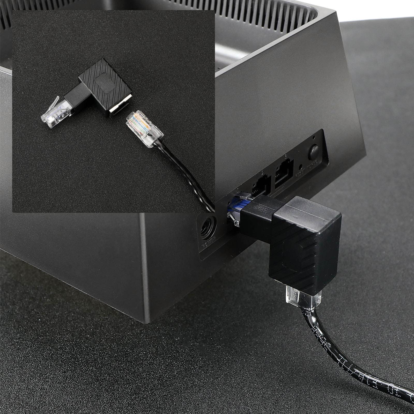 VGOL 2 Stück RJ45 Ethernet Adapter 90 Grad Winkelstecker RJ45 Männlich