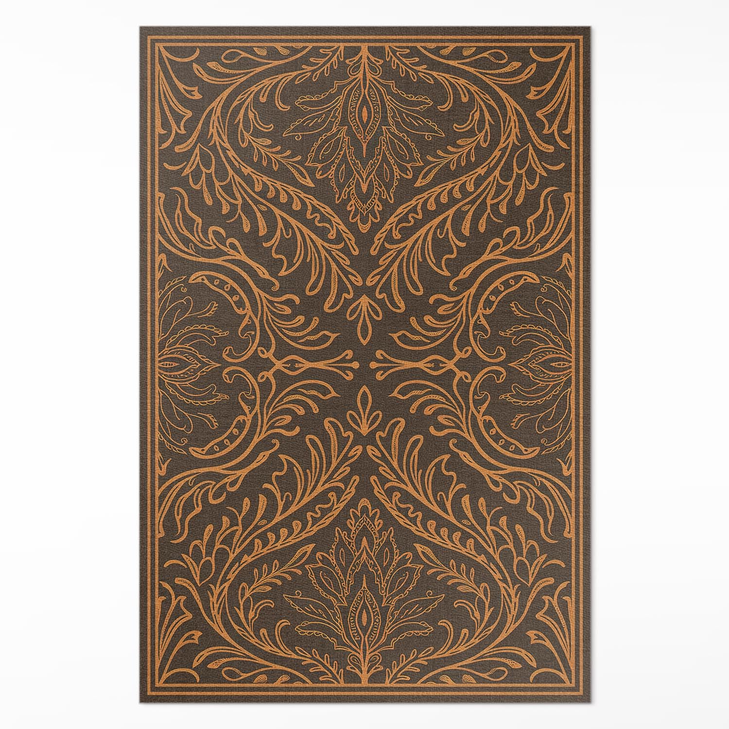 Tapis en vinyle 120x180 cm pvc rectangle intérieur ornement végétal