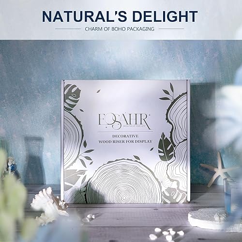 Vista 56 de EOSAHR Elevadores de madera modernos para exhibición: soporte de pedestal de granja para decoración de encimeras del hogar, cocina y baño, elegante