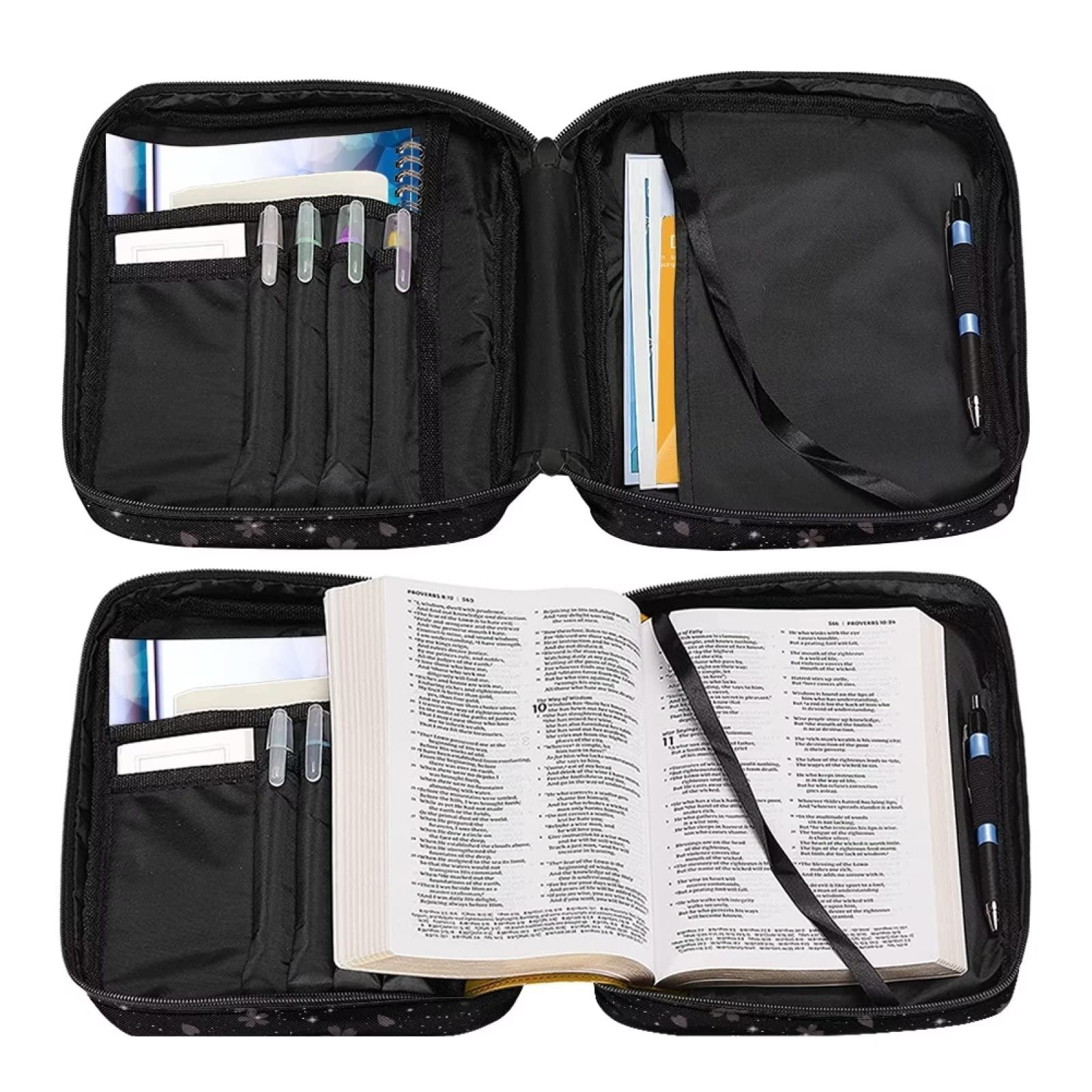 Custodia biblica da donna con tracolla e tasca con cerniera