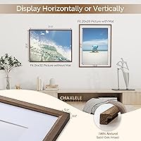 Vista 723 de Fun Memories Portarretratos de metal de 16 x 20 pulgadas con paspartú de 11 x 14 pulgadas, acabado de aluminio cepillado, parte delantera de vidrio