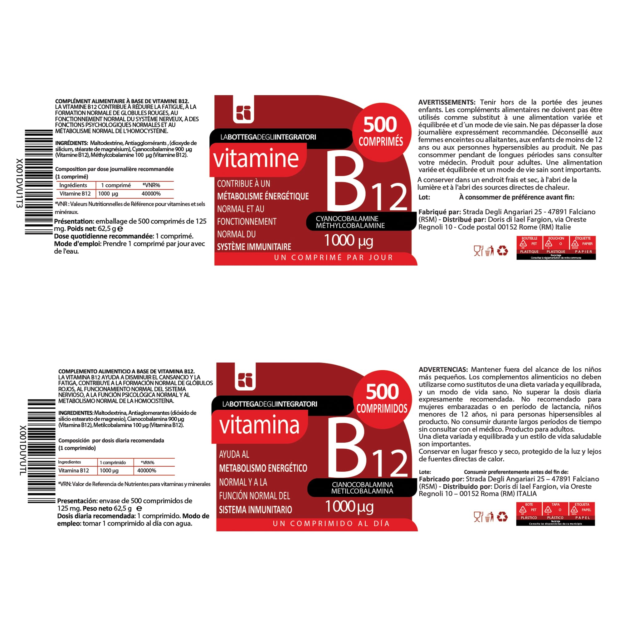 SAW PALMETTO 70 CÁPSULAS BLANDAS - SEMILLAS DE CALABAZA 70 CÁPSULAS BLANDAS - VITAMINA B12 500 COMPRIMIDOS | PRÓSTATA Y ENERGÍA
