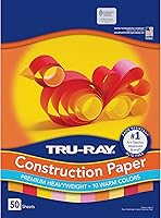 Vista 11 de Tru-Ray Papel de construcción, 10 colores vibrantes, 9 x 12 pulgadas, 50 hojas