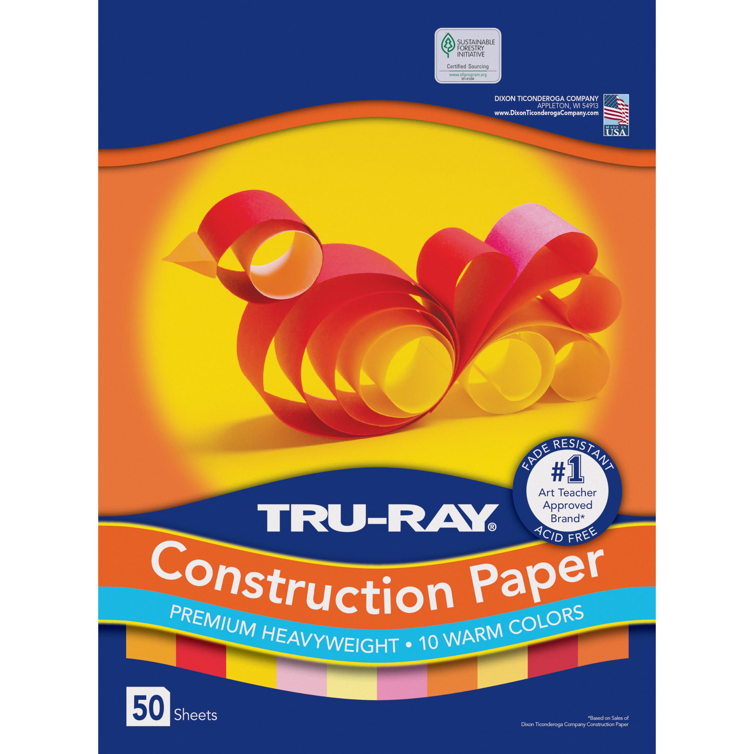 Tru-Ray Construction Paper 9x12" Warm Color Assortment