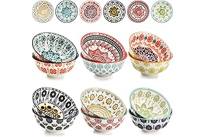 Cedilis Decorative Ceramic Bowl Set of 12