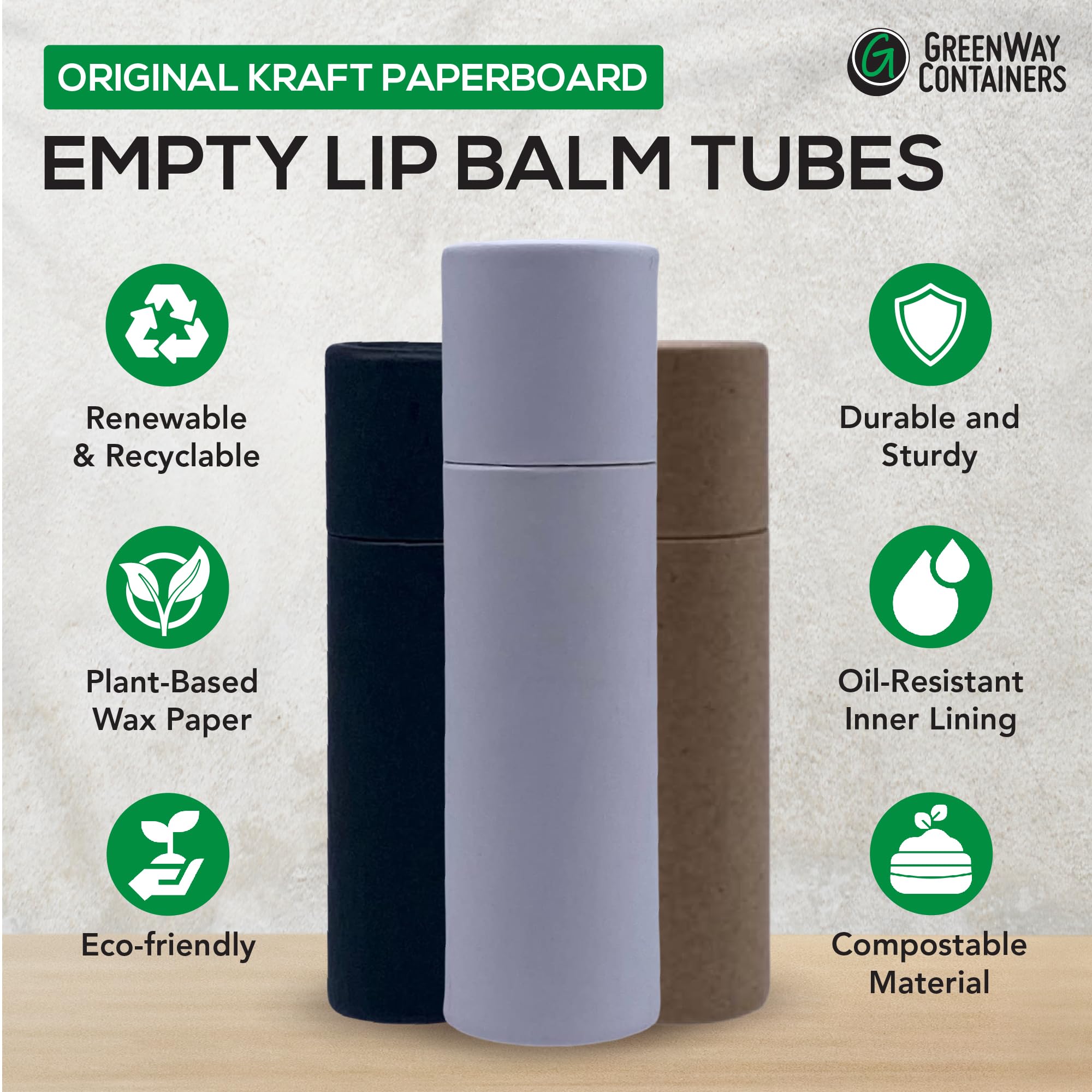 8,5 g balsam do ust z tektury kraftowej z pokrywkami - 25 szt. tubek błyszczyka do ust do wielokrotnego napełniania kosmetyków DIY - tubki do balsamu do ust, puste tubki - czarne