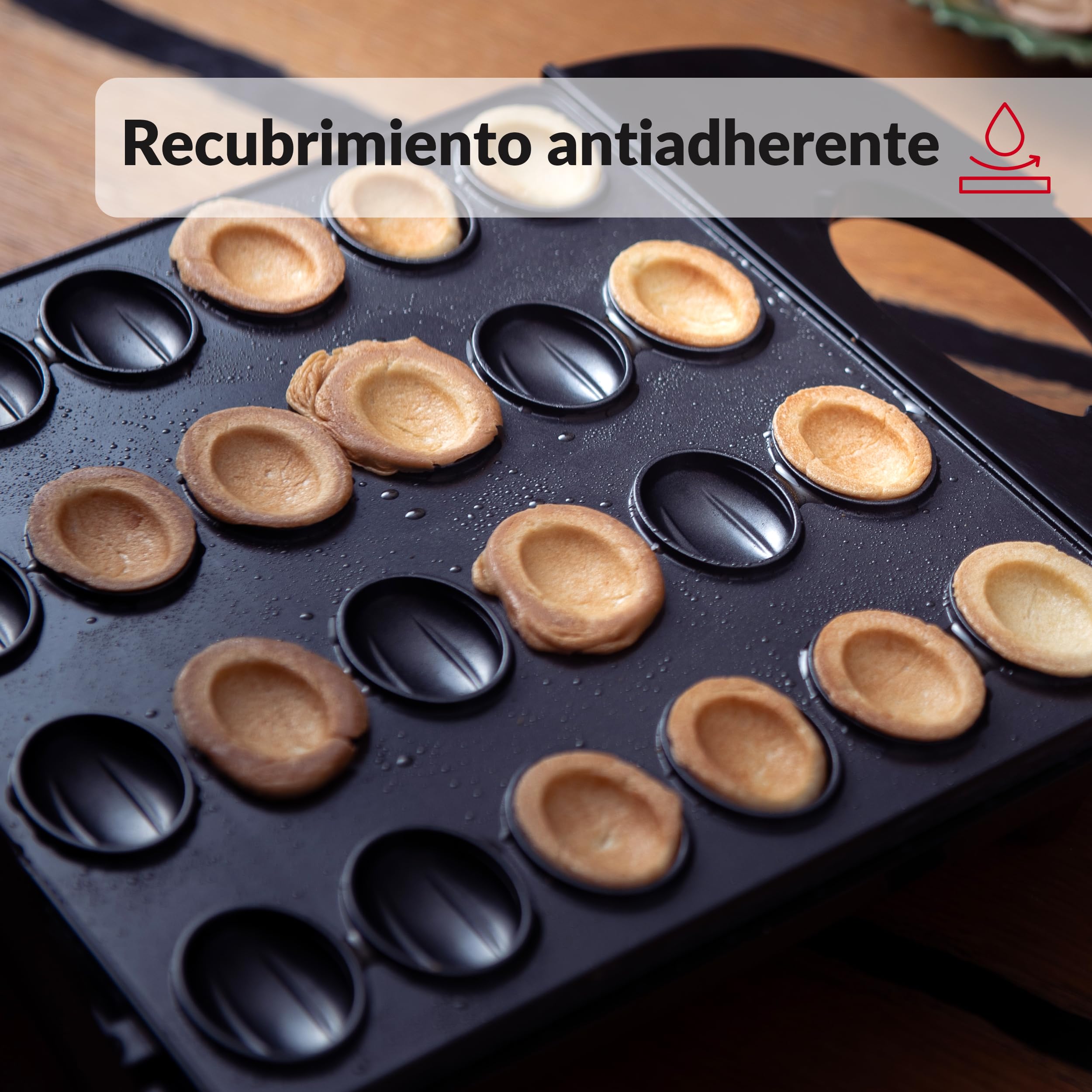 LEHMANN Nuttster Maquina para Hacer Nueces, 1700 W, Antiadherente, 24 Mitades de Nueces, Electrodomésticos de Cocina Ideal para Galletas Oreshki con Relleno de Crema