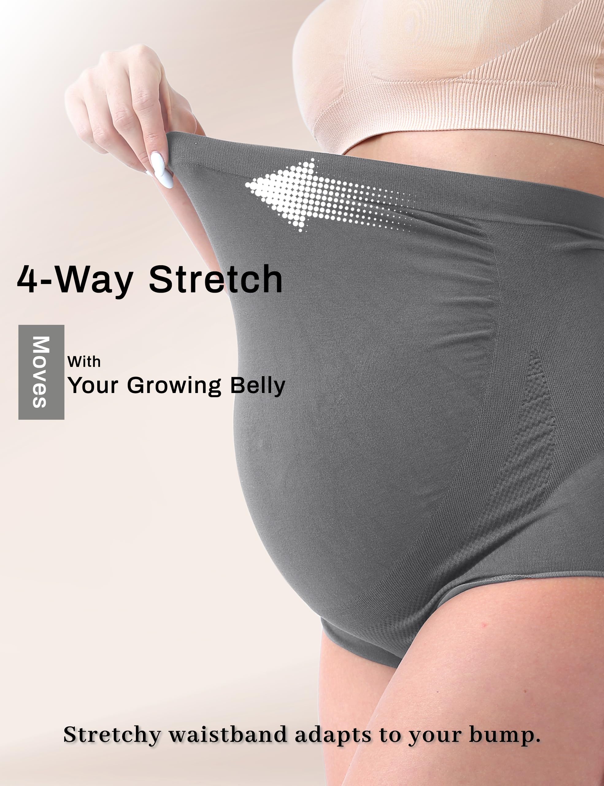SUNNYBUY Biancheria Intima Premaman a Vita Alta da Donna per Gravidanza Senza Cuciture morbide Mutandine Hipster sopra Il pancione