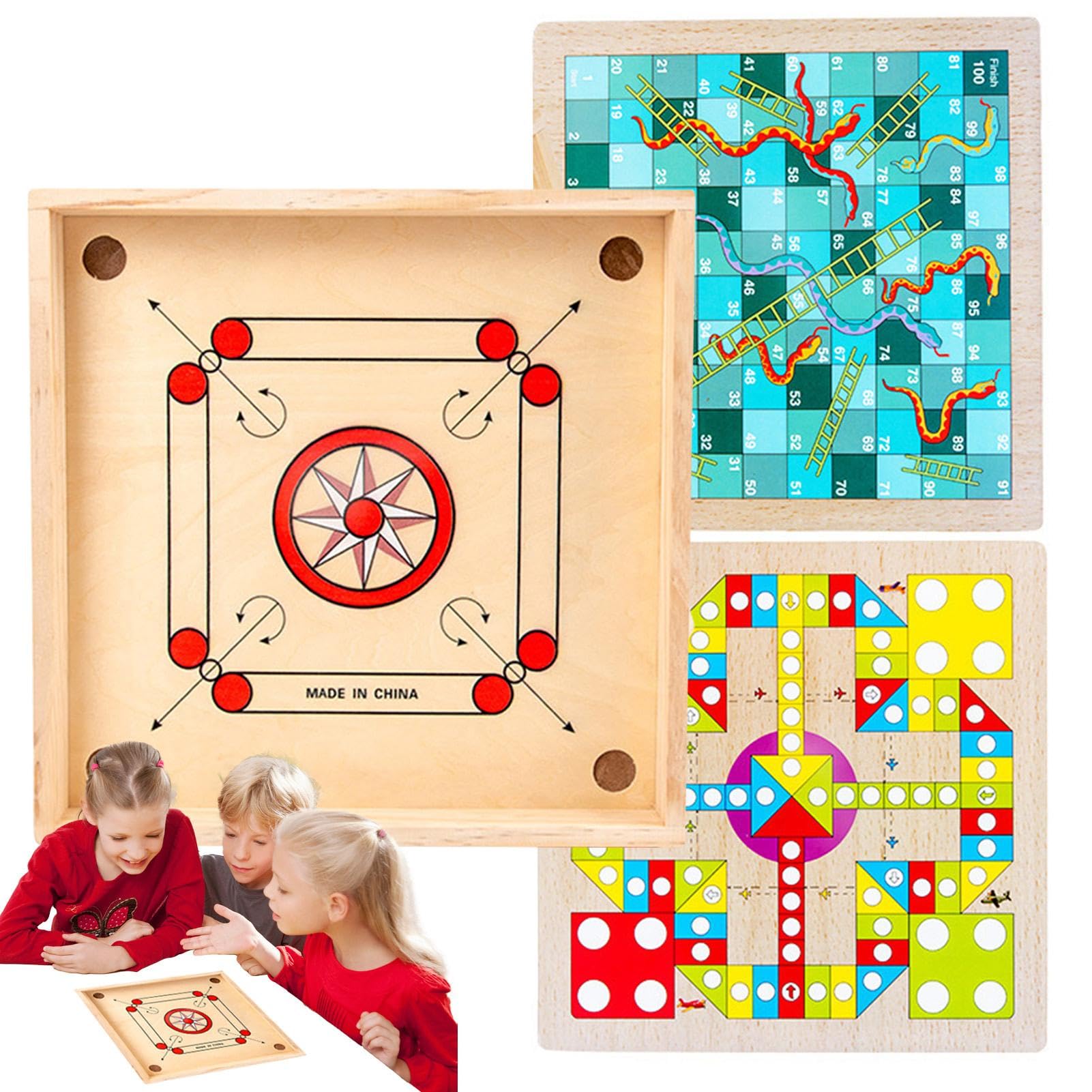 Giochi da tavolo, tavolo da in legno da 12 pollici con moneta | da tavolo classico per famiglie Strike, giochi da tavolo interattivi per feste di di famiglia