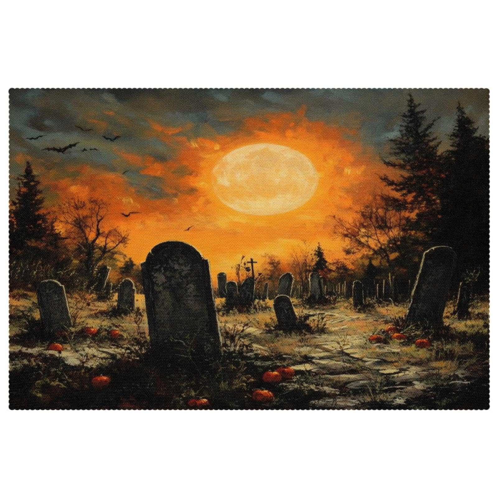 Sets de table motif pleine lune pour vos dîners et soirées à thème