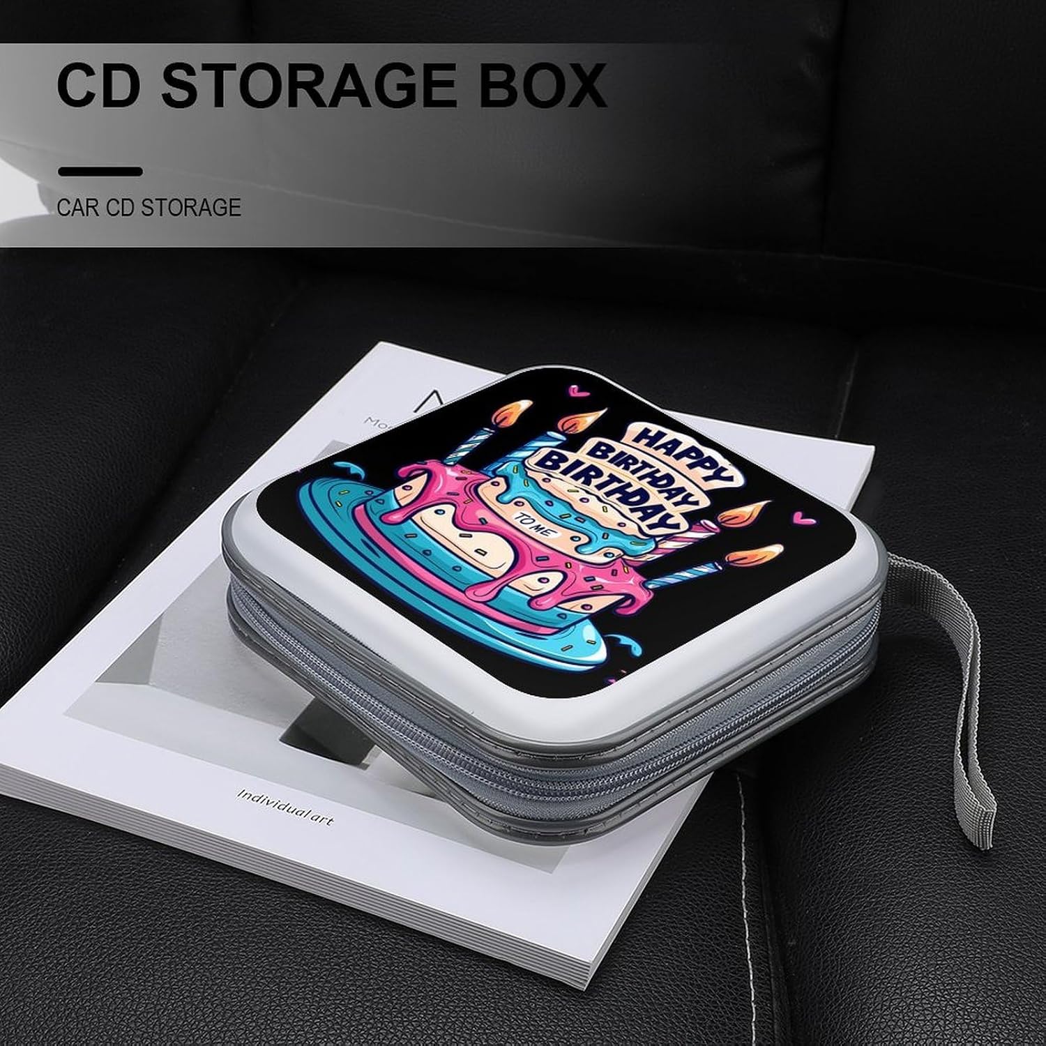 Happy Birthday to Me CD Cases DVD Holder Storage Box Plastic Protection Case for Car Home Office Travel image 5