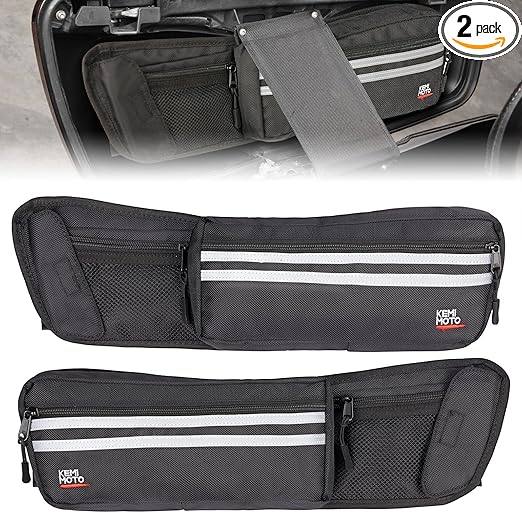 KEMIMOTO Upgraded Saddlebag Lid Organizers 2 Pack Compatible with1980-2024 2025 Touring Street Glide Road King Road Glide FLT FLH Black