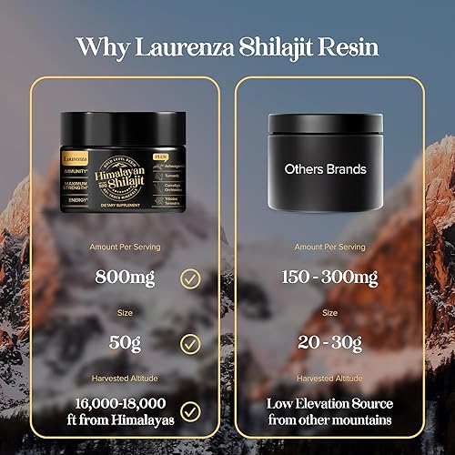 Miniatura 2 de Shilajit - Resina Shilajit orgánica pura de Shilajit del Himalaya, 800 mg de alta potencia, suplemento Shilajit de grado dorado A, 85+ minerales