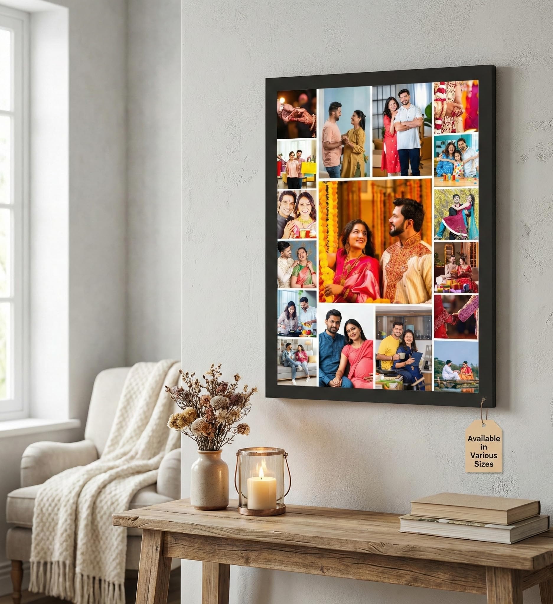 SoulGifts A4 Size Customized Personalized Photo Frame|Wedding|Birthdays Frame Customised Gift Photo Frames 12x8 inches IIPersonalized Photo Frame, Decorative Wall Art-image-21