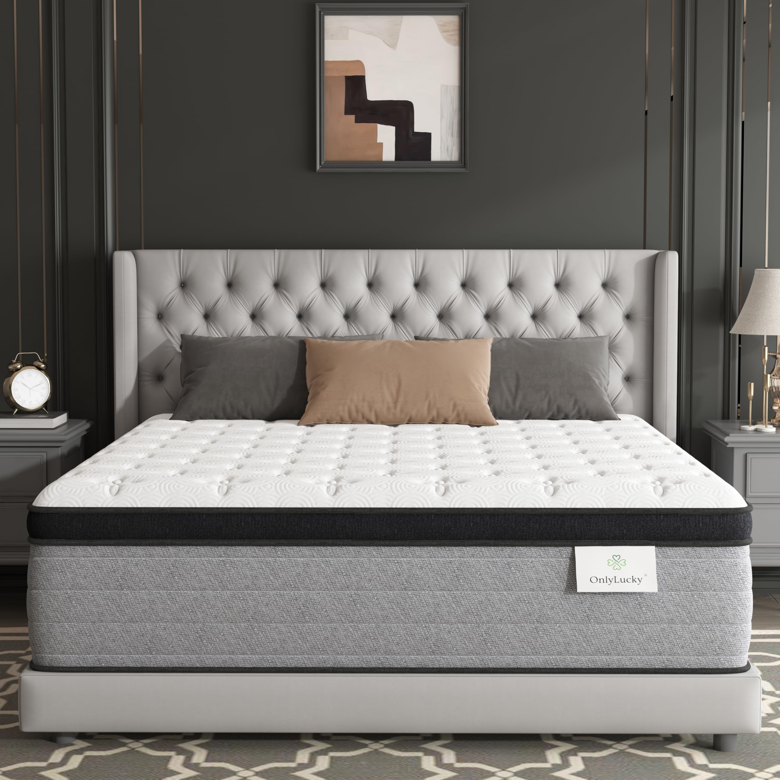 Onlylucky Twin Mattress 12 Inch Hybrid