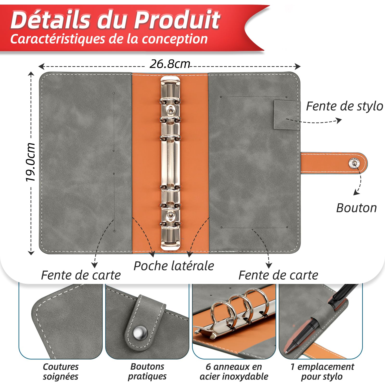 A6 French Budget Envelope - Budget Planner - Budget Notebook with 8 Money Saving Challenge - Complete French Budget Binder to Save Money, Plan Your Expenditures - 5